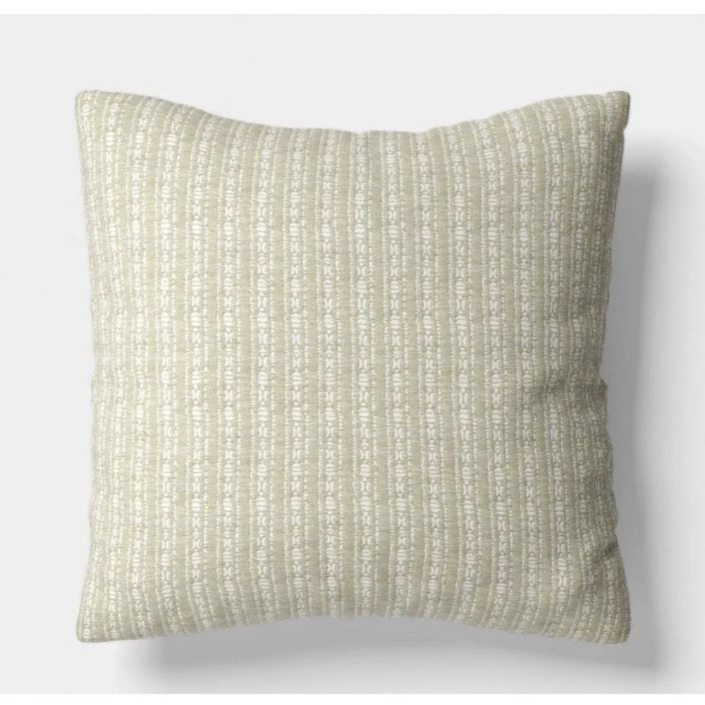 Threshold Oversized Square Reversible Maltese Striped Pillow - Green